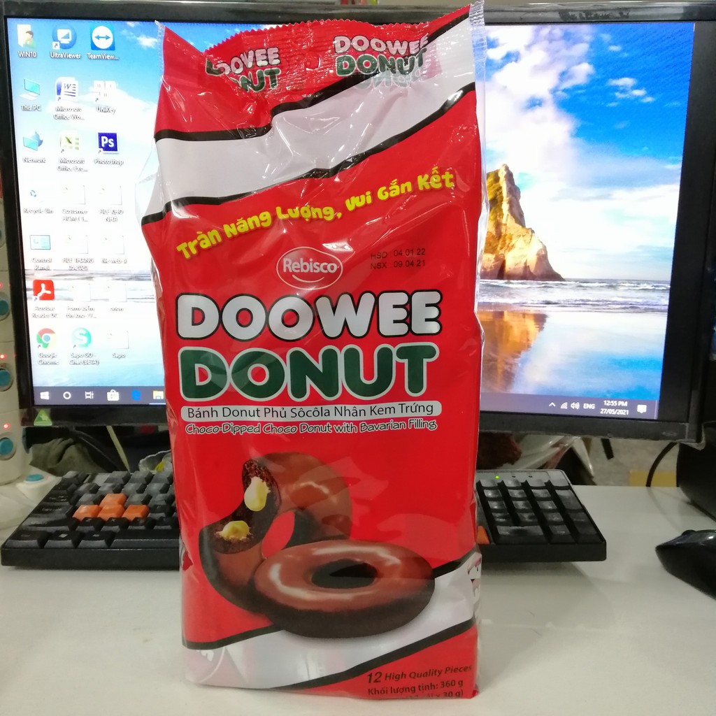 Bánh Doowee Donut Mềm Nhân Kem Hấp Dẫn (Gói 12 cái)