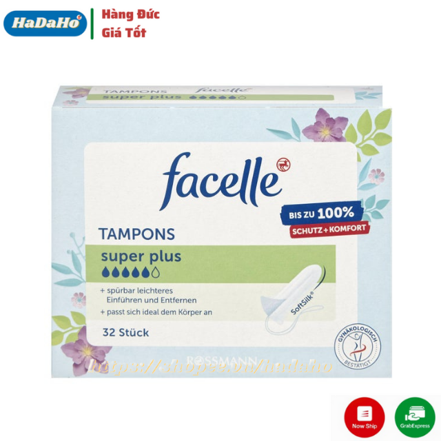Tampon Facelle Băng vệ sinh Tampon Facelle Super Plus 5 giọt 32 st