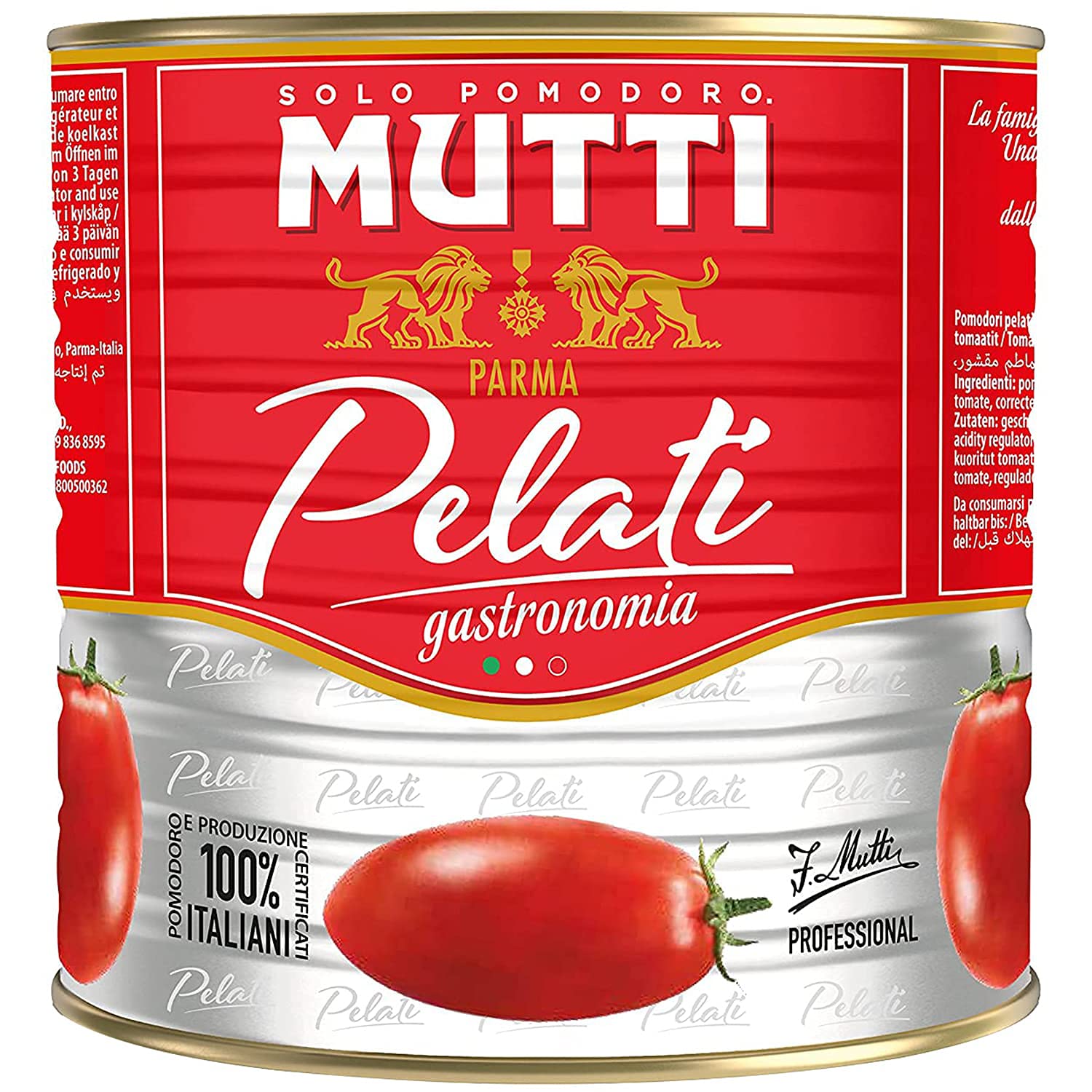 Cả chua bóc vỏ - Mutti Pelati Gastronomia 2.5kg