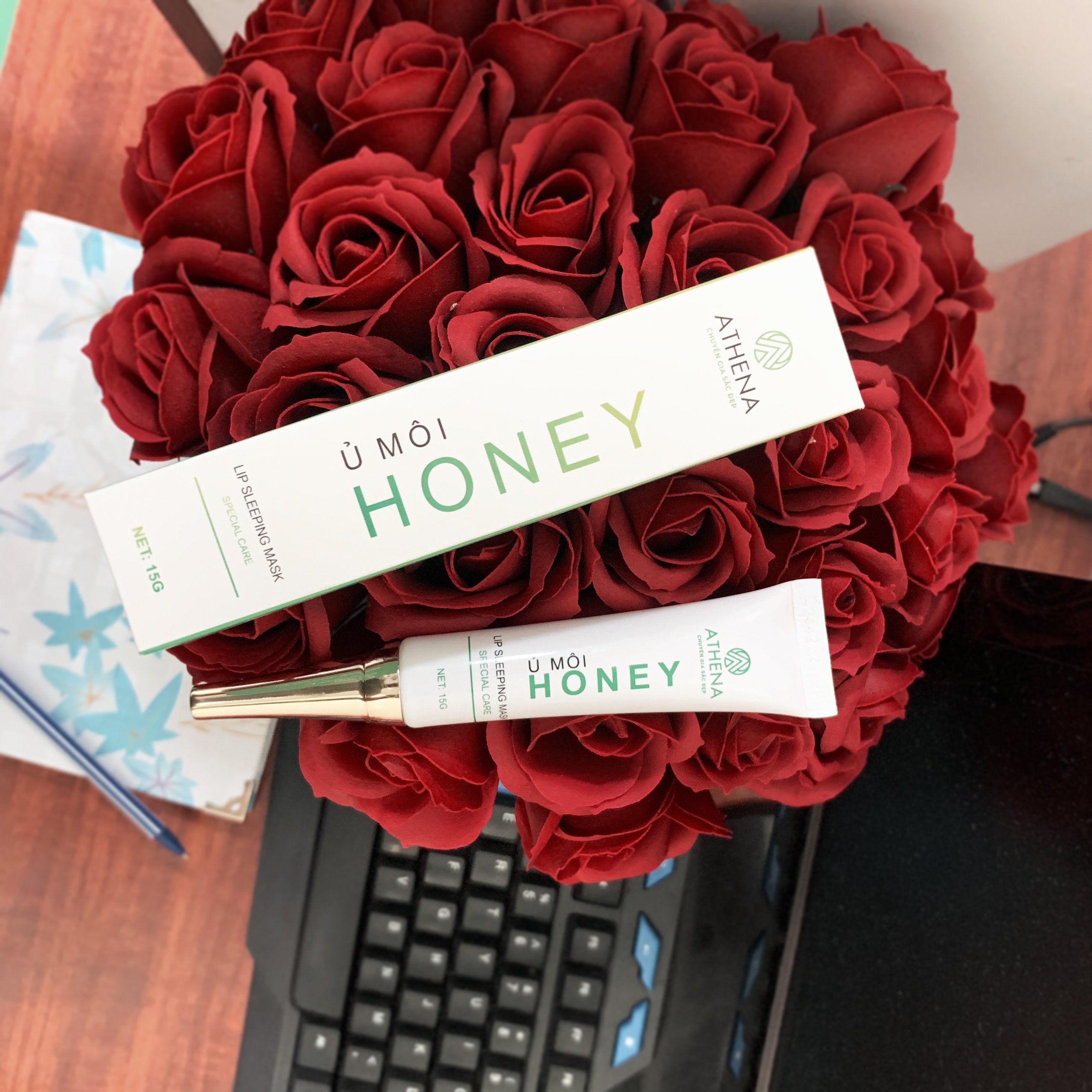 Ủ Môi Honey Athena chống khô môi, nẻ môi