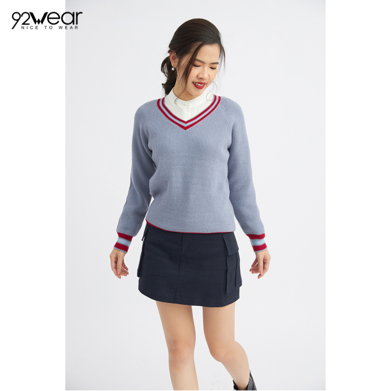 Áo len nữ dài tay cổ tim ALW0003-92WEAR