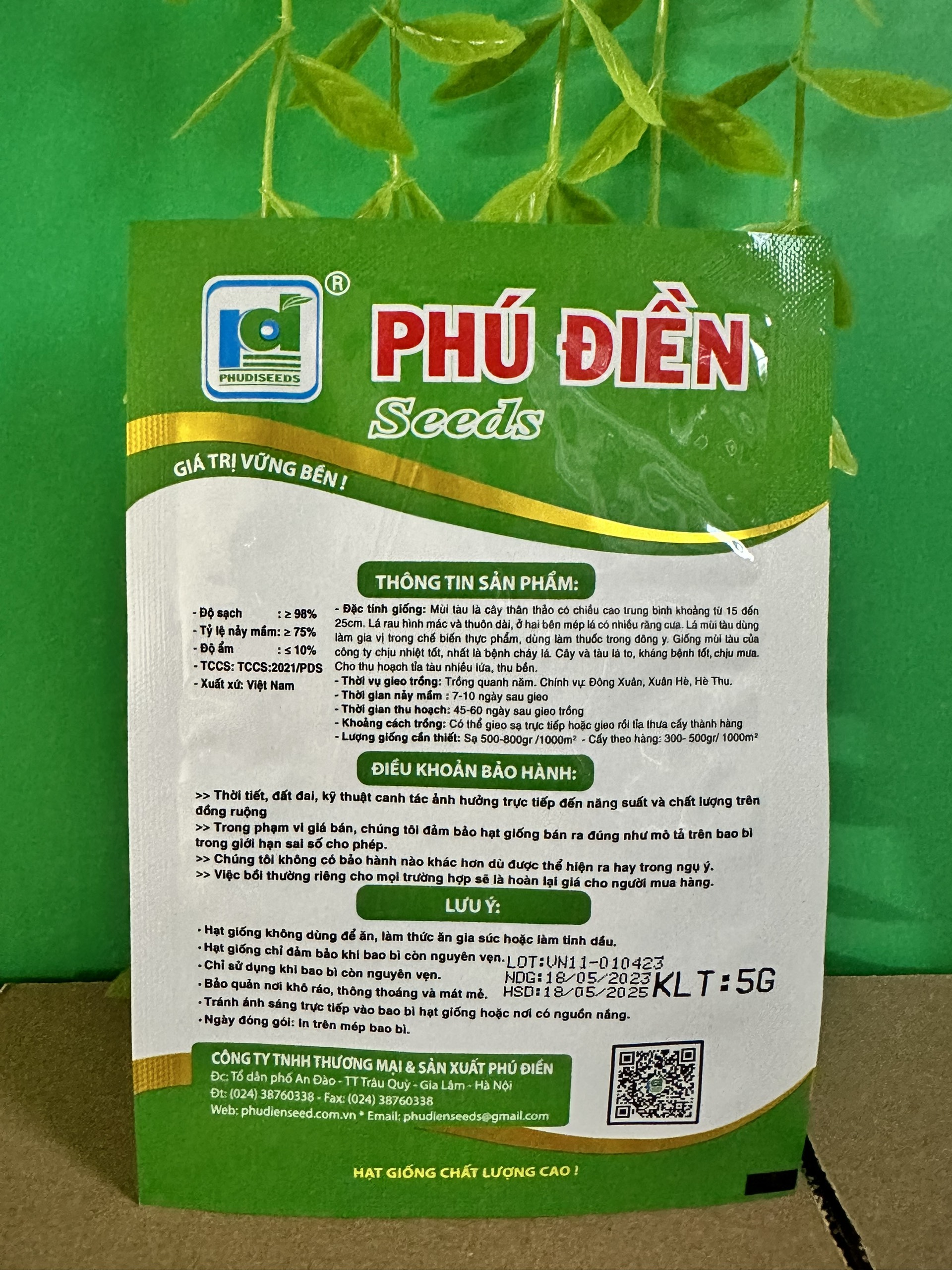 Hạt giống mùi tàu ( Ngò gai)