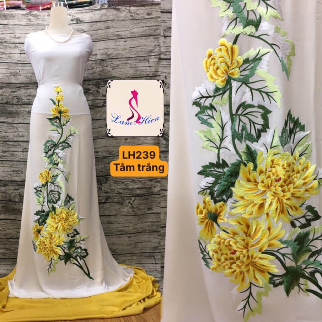 Vải áo dài thêu cao cấp modell LH239