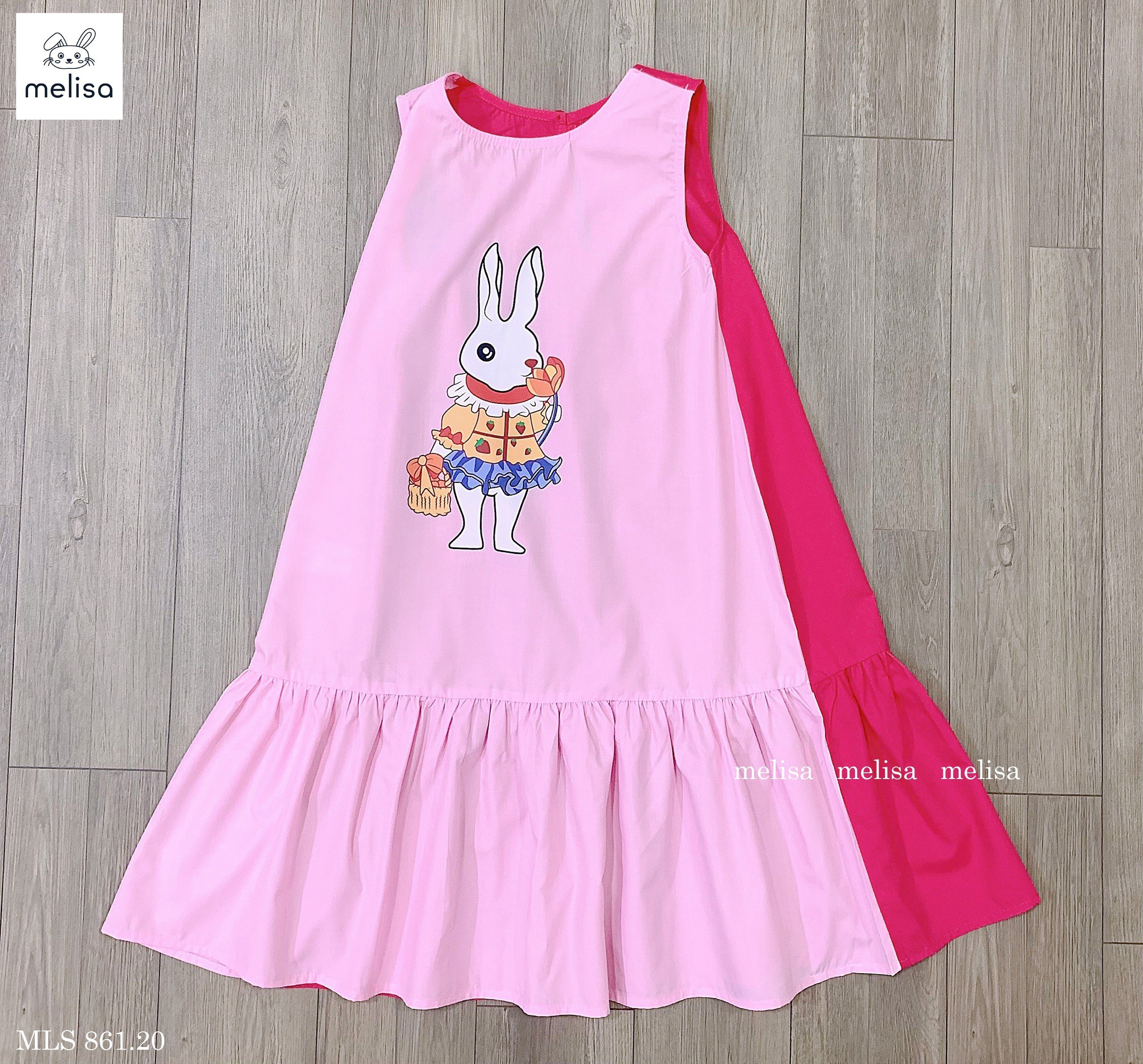 [NEW ARRIVAL] ĐẦM HỒNG BÉ GÁI CON THỎ SIÊU CUTE
