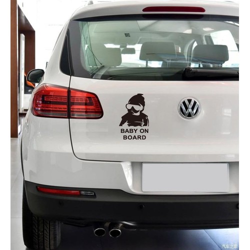 Tem Decal BABY ON BOARD Trang Trí Ô Tô