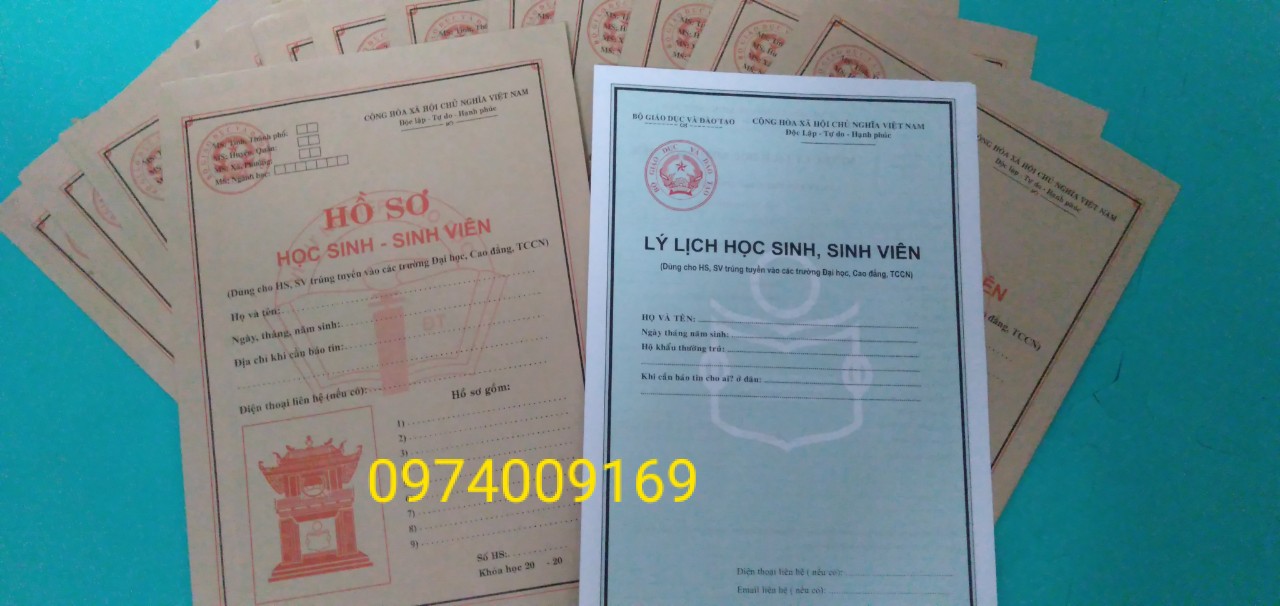 Hồ Sơ Học Sinh Sinh Viên (50 bộ)