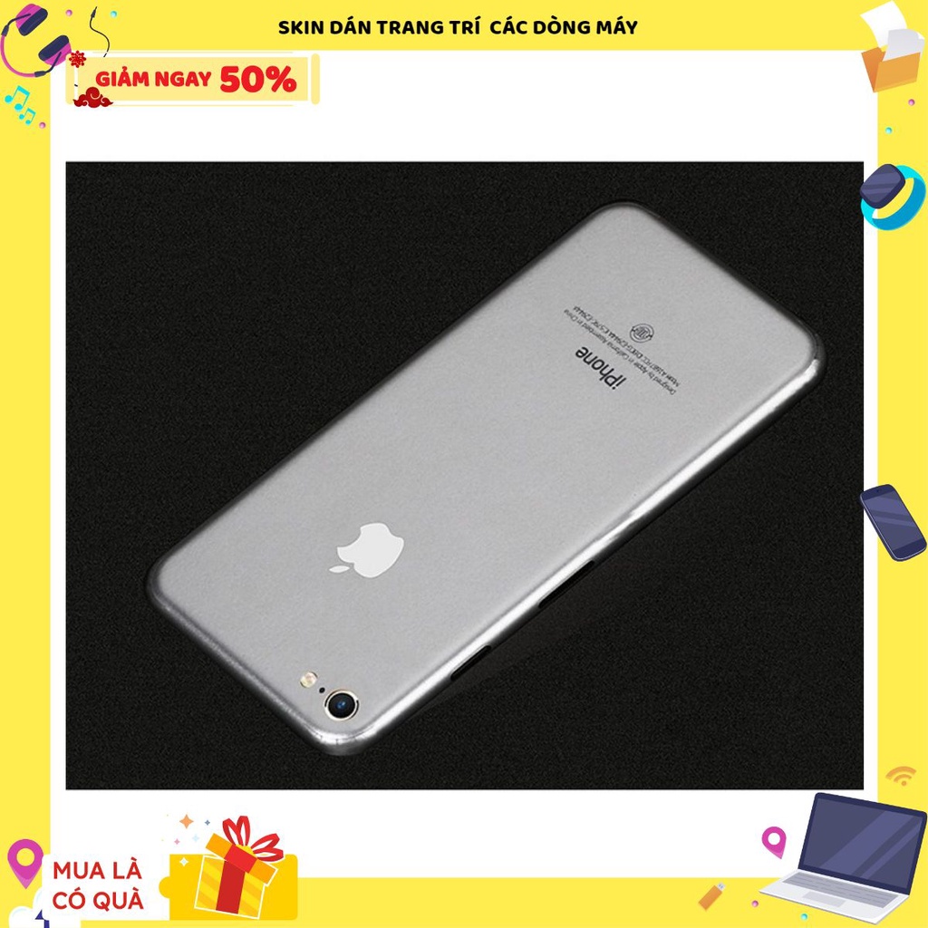 Skin dán điện thoại iphone 6, 6 puls/ 7, 7plus / 8. 8 plus - đủ màu