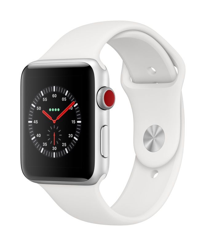 Đồng hồ Apple Watch Series 3 42mm (G.P.S + Cellular) Silver Alluminum, White Sports Band - Hàng chính hãng
