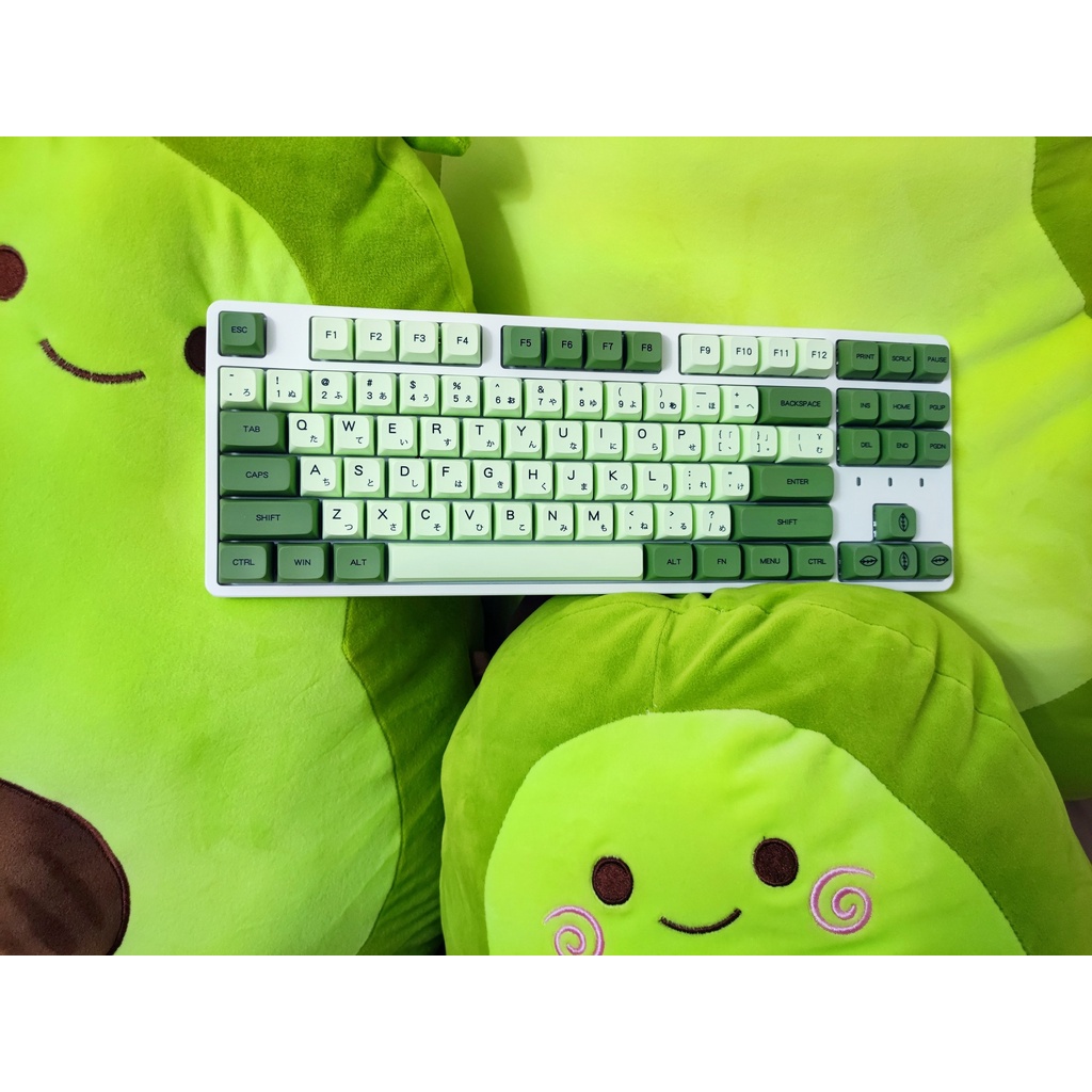 Bộ Keycap PBT nút bàn phím cơ profile XDA Matcha, Eva Red