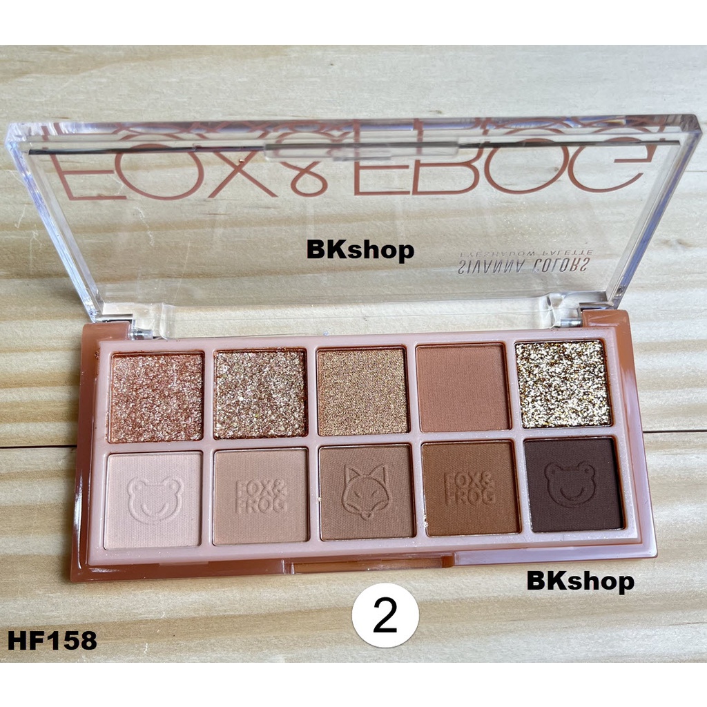 Bảng phấn mắt 10 ô sivanna colors eyeshadow palette fox & frog hf158