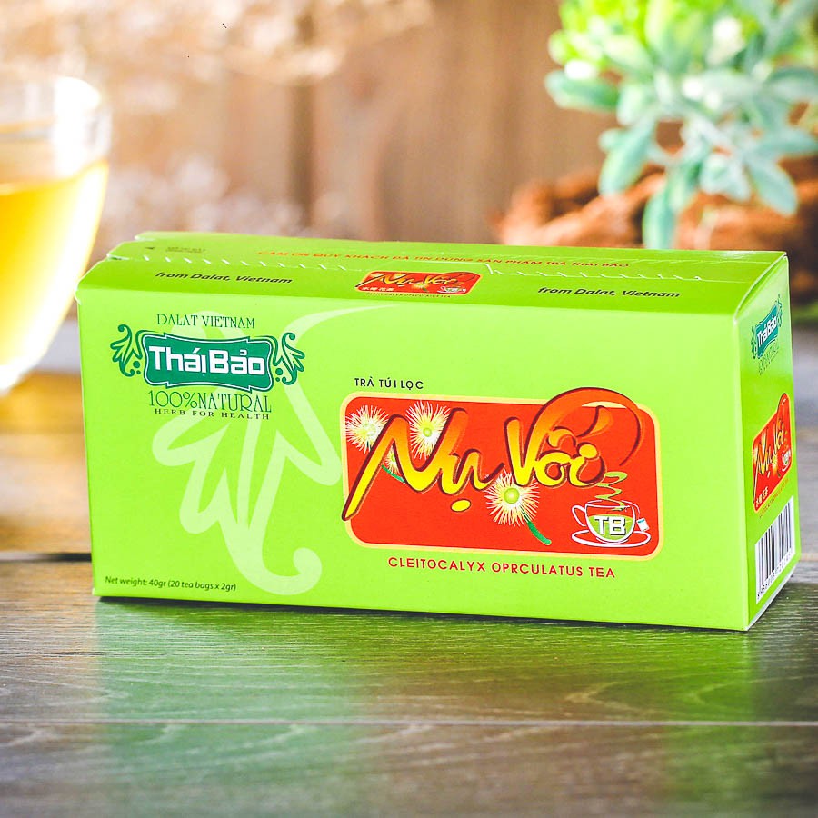 Freeship Combo trà nụ vối túi lọc l'angfram, 20 tép, hộp, mẫu xanh, Thái Bảo