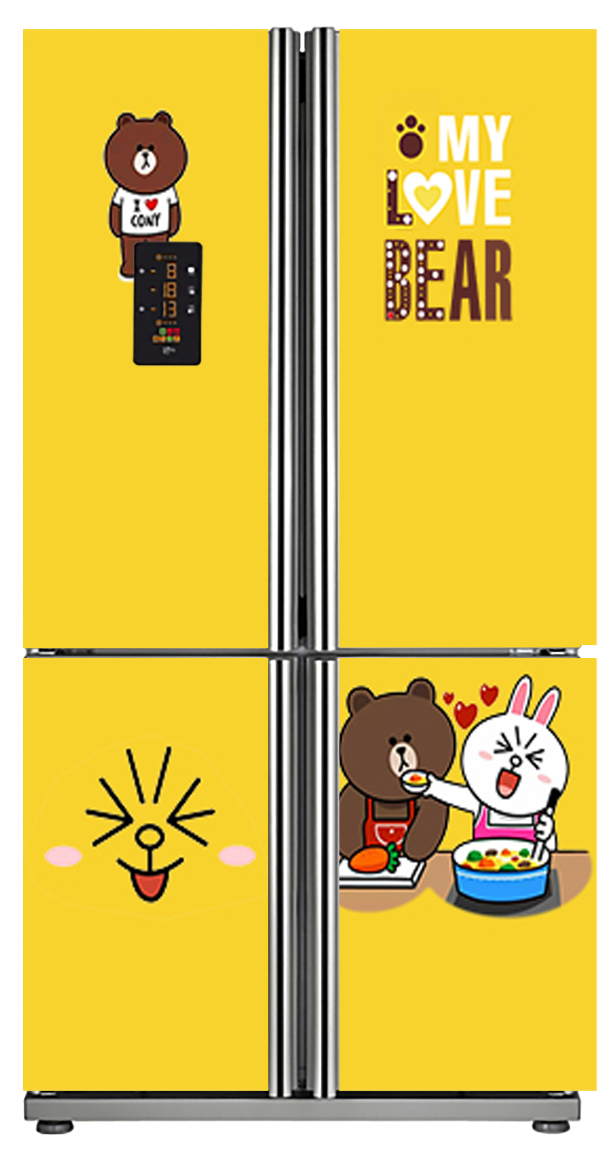 [HCM]Decal dán tủ lạnh 4 cánh