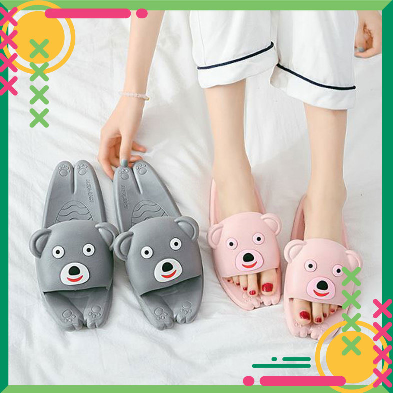 DÉP GẤU CAO SU MỀM NGUYÊN KHỐI XINH XẮN MANG TRONG NHÀ giá rẻ