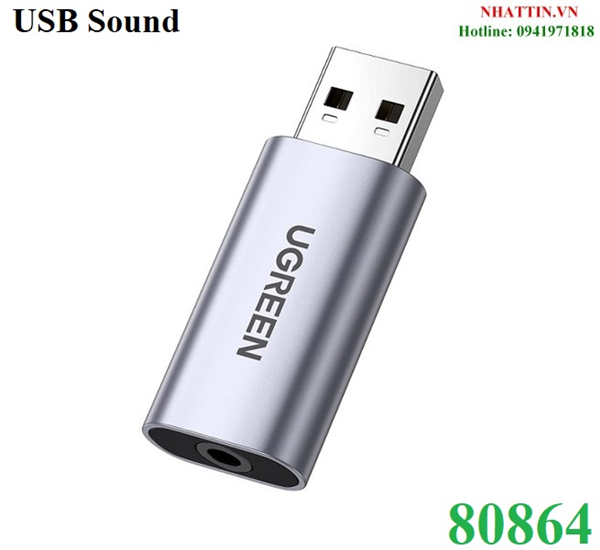 Card sound usb 2.0 to 3.5mm trrs mic & loa ugreen 80864 cao cấp