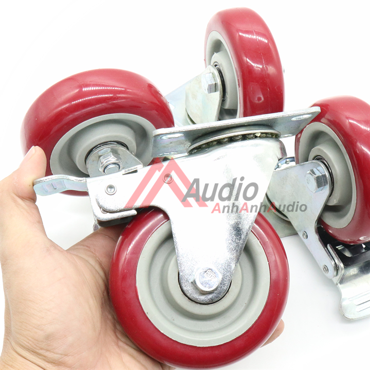 Bánh xe tủ máy âm thanh bộ 4 bánh chịu tải 60kg mổi bánh