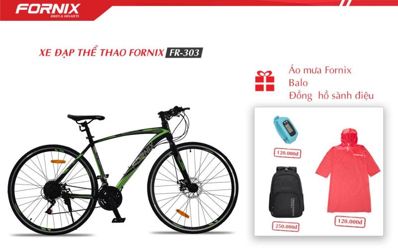 Mua Xe đạp thể thao Fornix FR303 + (Gift) Balo, Áo mưa, Đồng hồ đo bước đi
