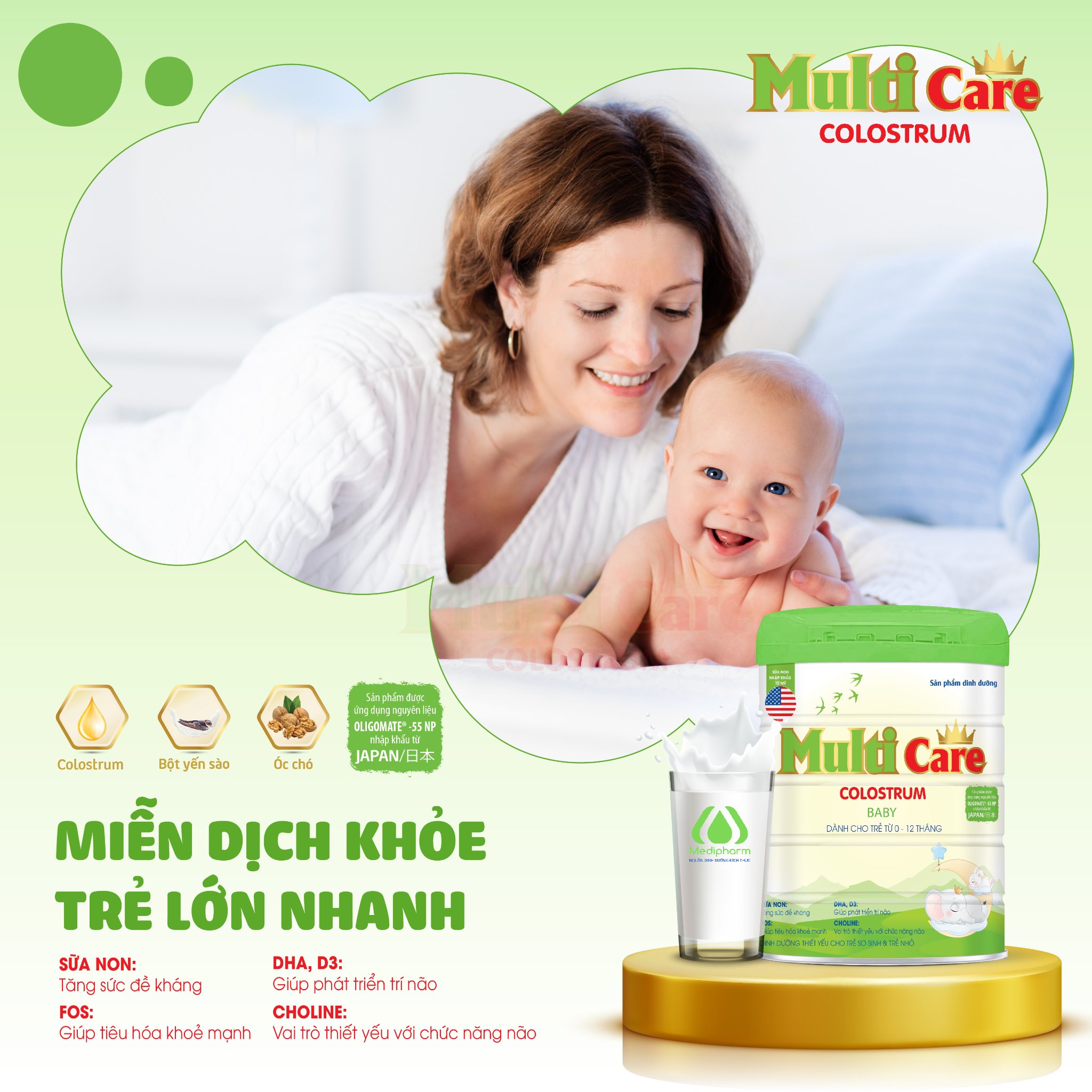 Sữa bột Multi care colostrum (0-12 tháng)
