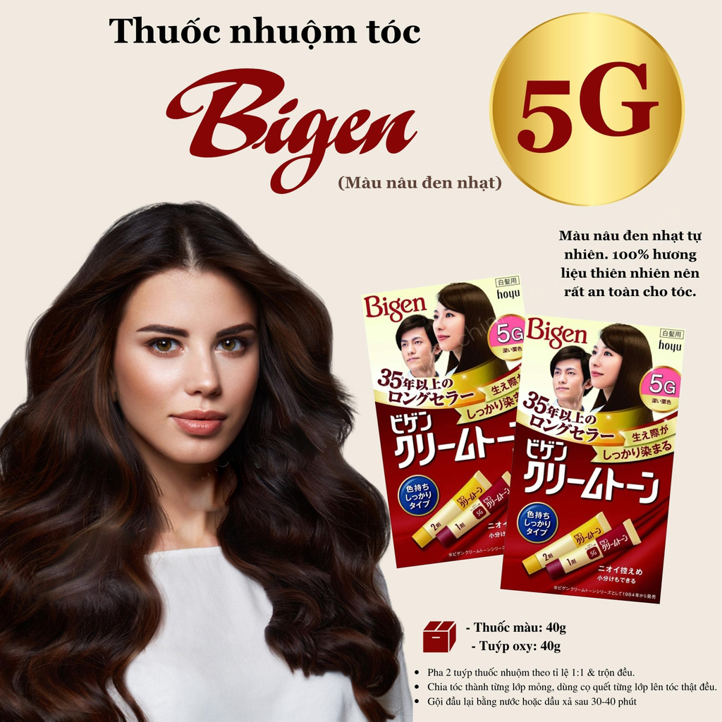 Nhuộm Tóc Bigen Phủ Màu Nhật Bản Đầy Đủ Màu