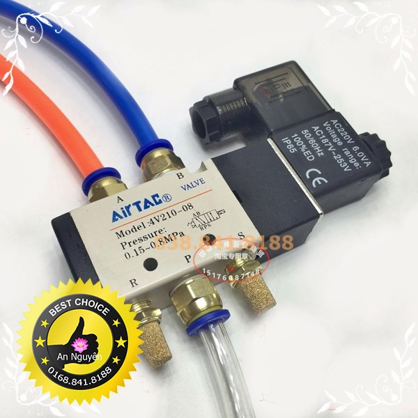 Van điện từ Aiirtac 4V210 ren 13mm Mới
