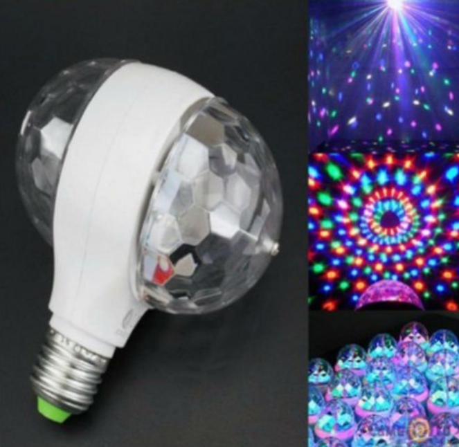 [HCM](KÈM CHUÔI ĐÈN) Đèn LED 7 màu chế độ xoay 360 độ màu sắc rực rỡ tạo hiệu ứng độc đáo