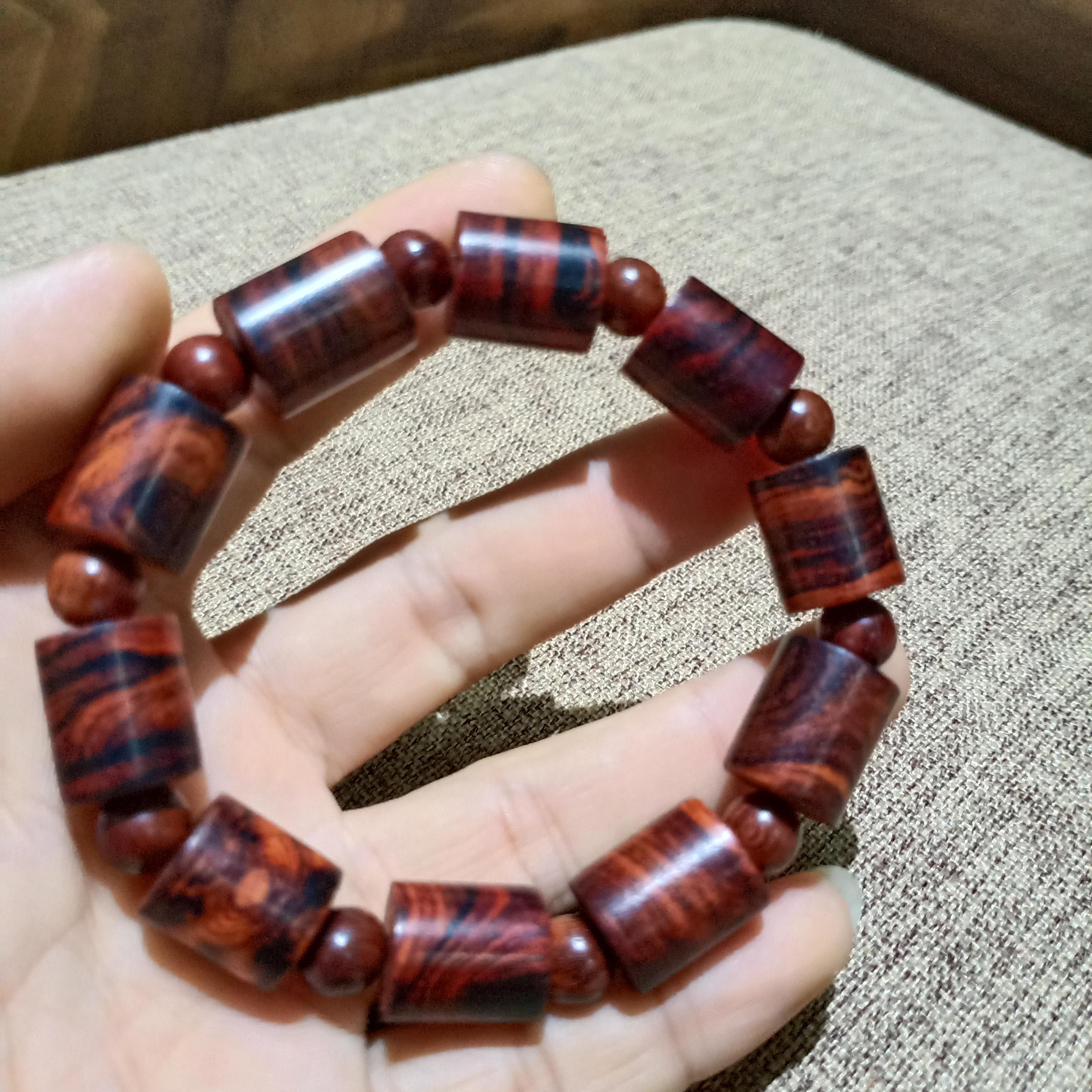 Vòng gỗ sưa 10 ly (sưa Lào, đốt trúc)