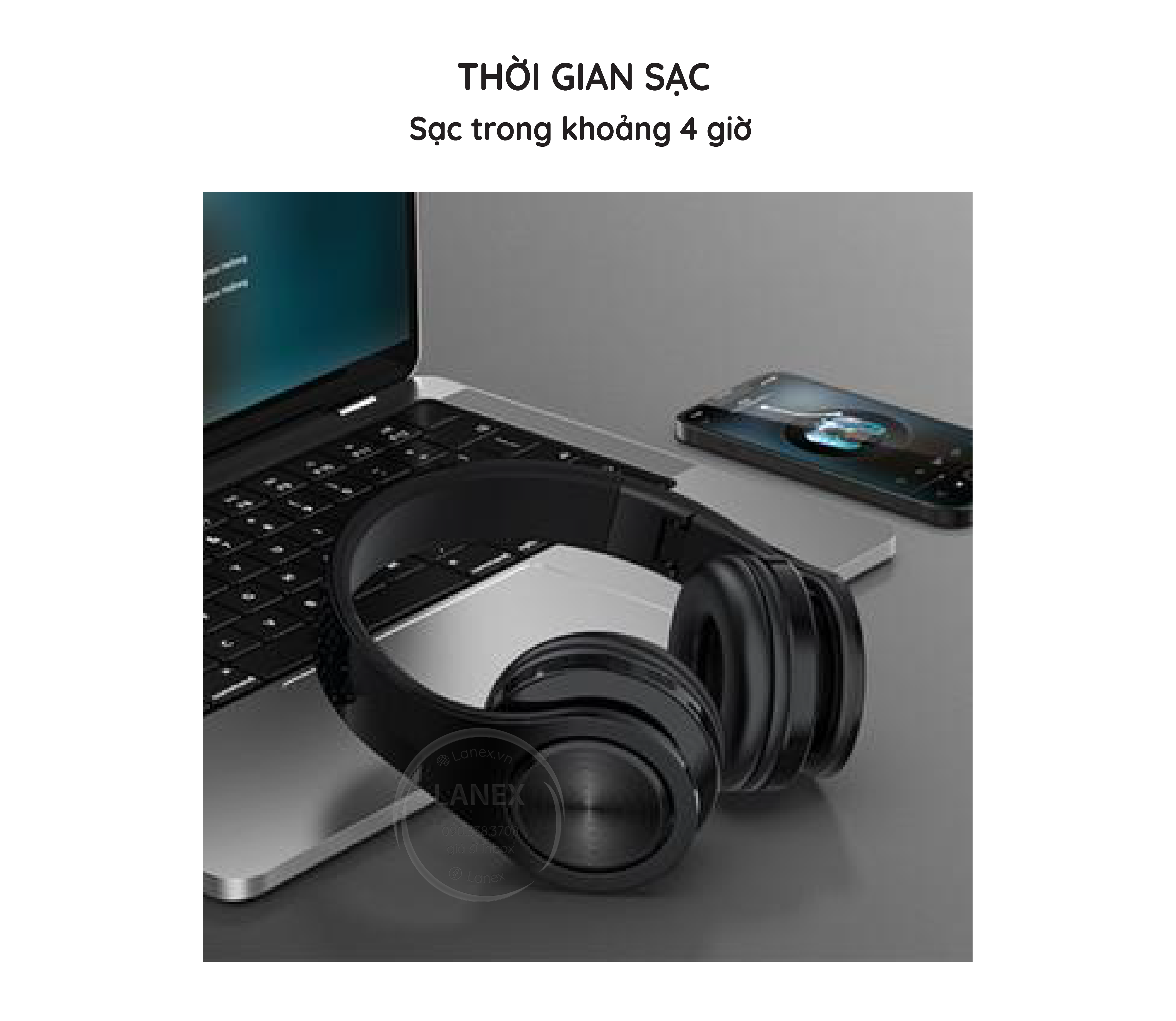 Tai Nghe Bluetooth Lanex Lt13 Headphone V5.0 Có Mic
