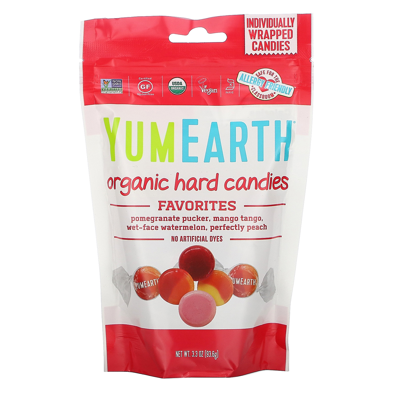 Kẹo mút trái cây hữu cơ YumEarth 14 chiếc