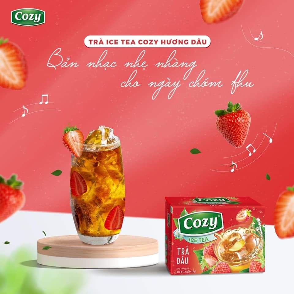 Trà hòa tan cozy vị dâu, đào