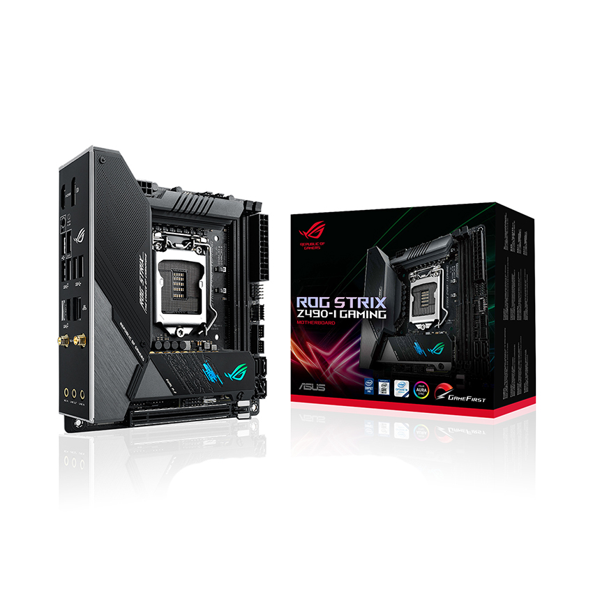 Mainboard ASUS ROG STRIX Z490-I GAMING (Intel Z490, Socket 1200, Mini ITX, 2 khe RAM DDR4)