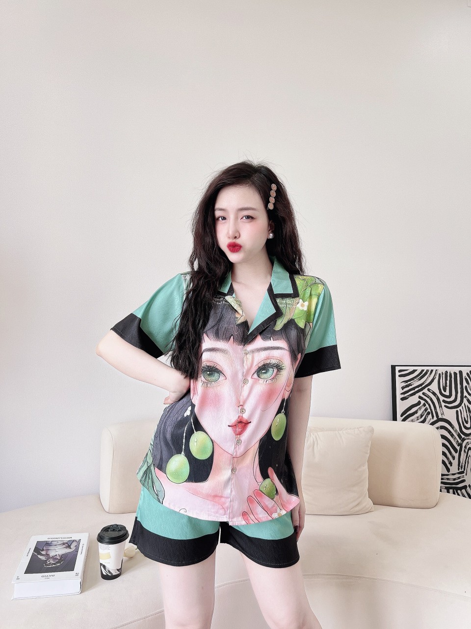 Bộ đùi - lụa xước ánh kim cao cấp (ĐẢM BÀO GIỐNG HÌNH 100%) - SIZE 40 - 60kg