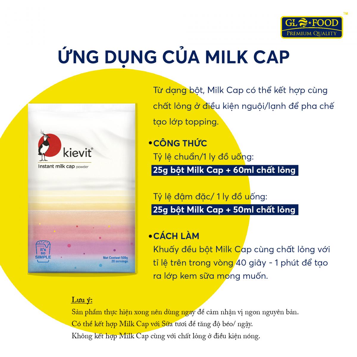Bột milk foam Kievit gói 500g