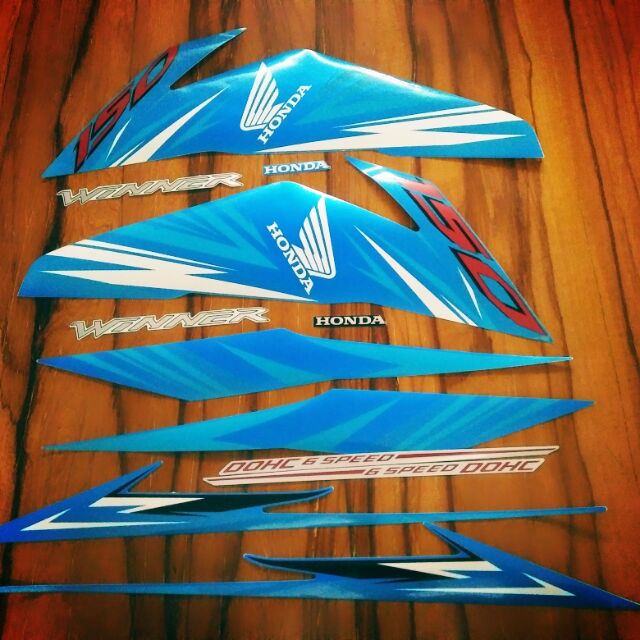 Bộ tem honda winner màu xanh hàng nhập Thái Lan theo xe