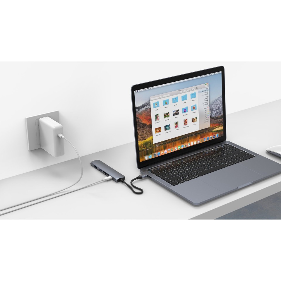 Cổng Chuyển HyperDrive Bar 6IN1 For Macbook/Surface/PC/iPhone 15 - HD22E
