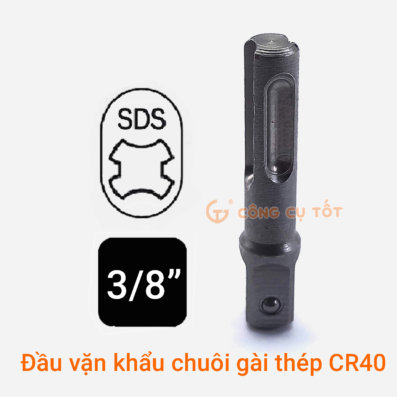 Đầu chuyển vặn khẩu máy khoan chuôi gài SDS