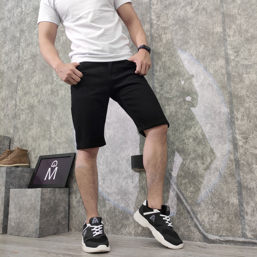 Quần short jean nam MĐ Q169 đen