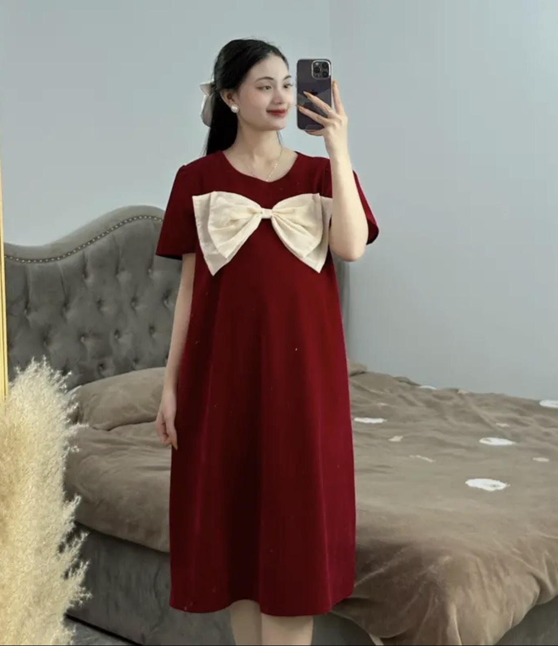 váy bầu công sở, đầm bầu công sở mẫu mới