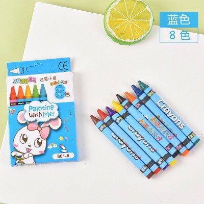 Bút màu sáp 8 màu vẽ cho bé đi học E258