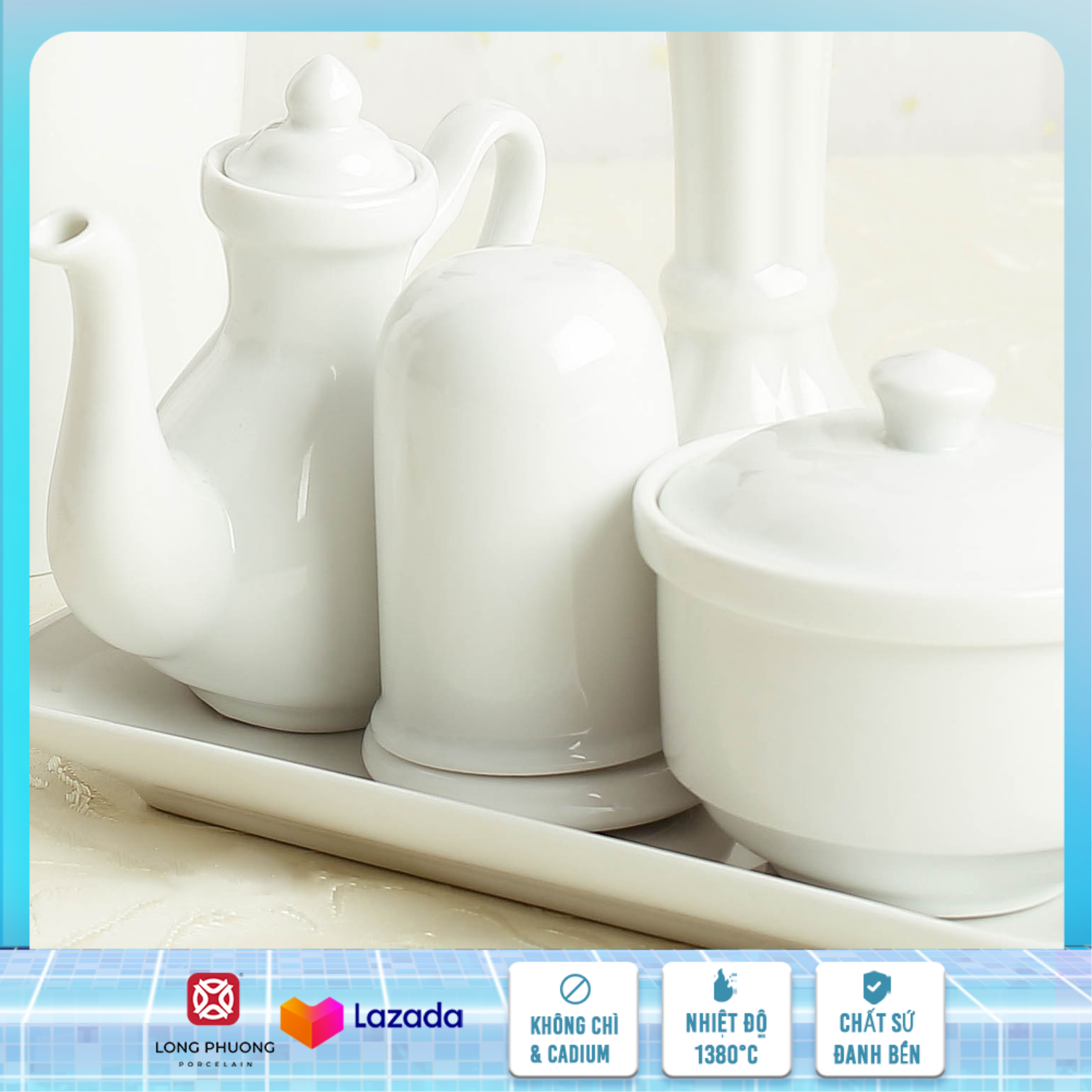 Ống tăm tròn có nắp - hộp đựng tăm bằng sứ, ống tăm khách sạn, hộp tăm kiểu nhật, ống tăm gốm sứ Long Phương