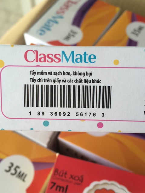 1 Cục Gôm - Tẩy 6 Màu Classmate