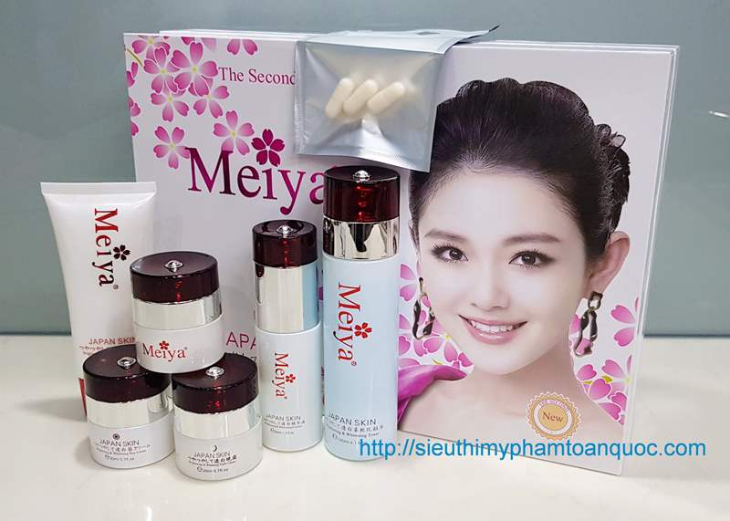 Bộ mỹ phẩm Meiya trắng 6in1, sạch nám, tàn nhang kết hợp làm trắng da Nhật bản - Meiya trắng 6in1