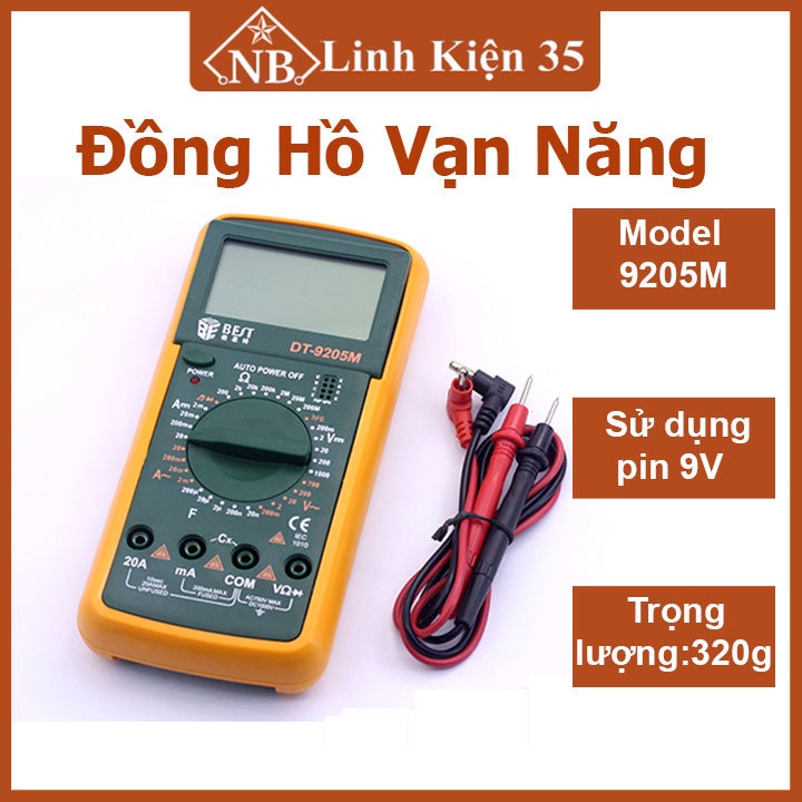 Đồng hồ vạn năng Chính hãng Best 9205M, dụng cụ đo điện đa năng