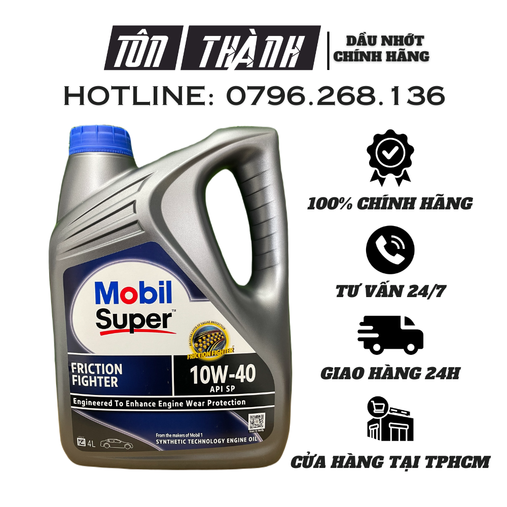 [Hàng Chính Hãng] Dầu Nhớt Mobil Super 10W-40 API SP (4 Lít)