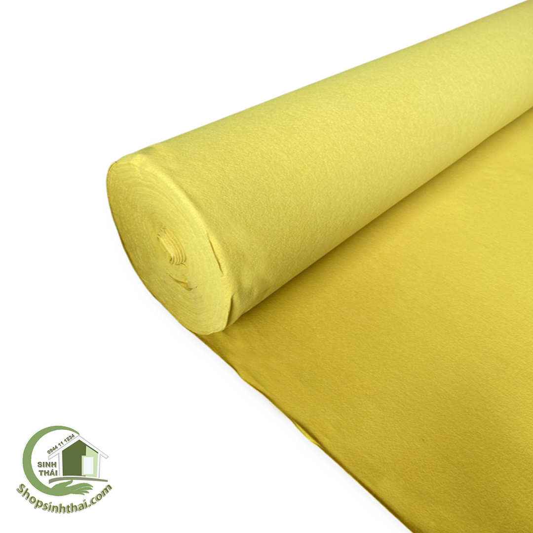 Thảm nỉ lót trải sàn màu vàng - 1m²