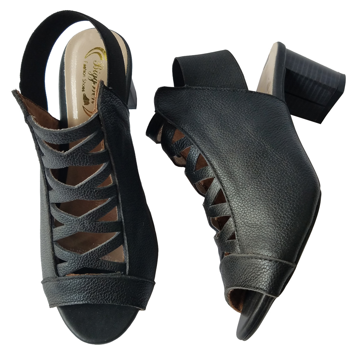 Giày Sandal Cao Gót Nữ BIGBEN Da Bò Cao 5 Phân CG139