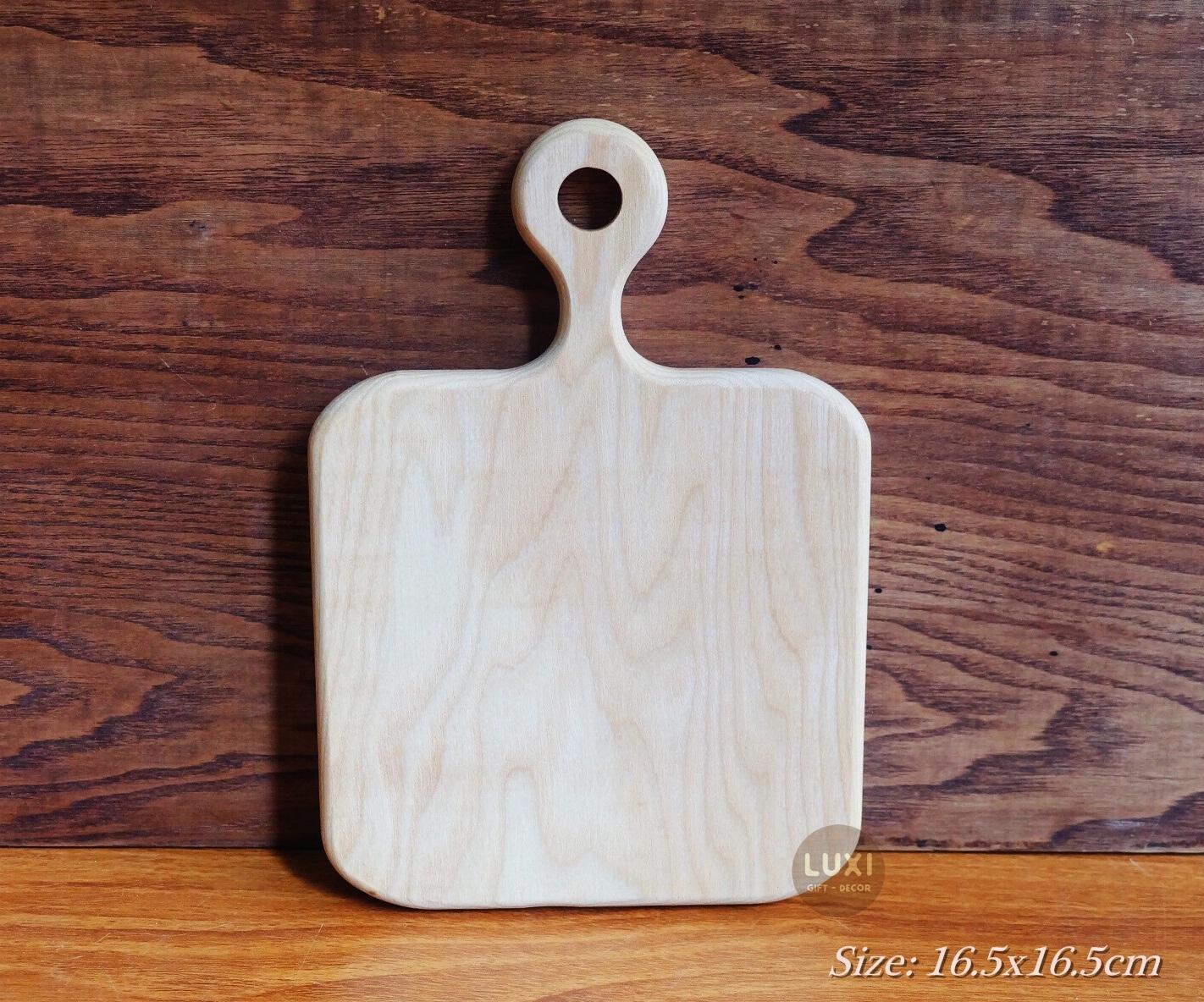 Thớt gỗ decor vuông mã 17 LUXI decor
