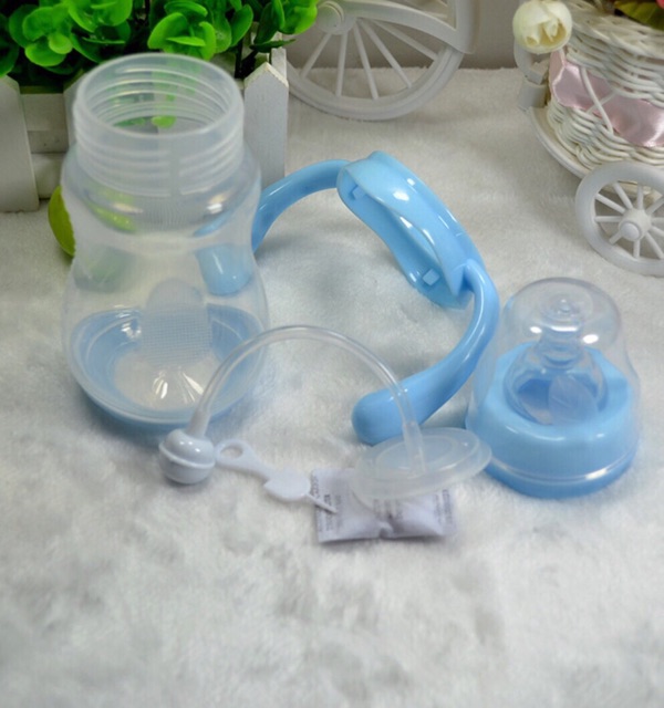 BÌNH SỮA 180ml CÓ TAY CẦM VÀ VAN CHỐNG SẶC