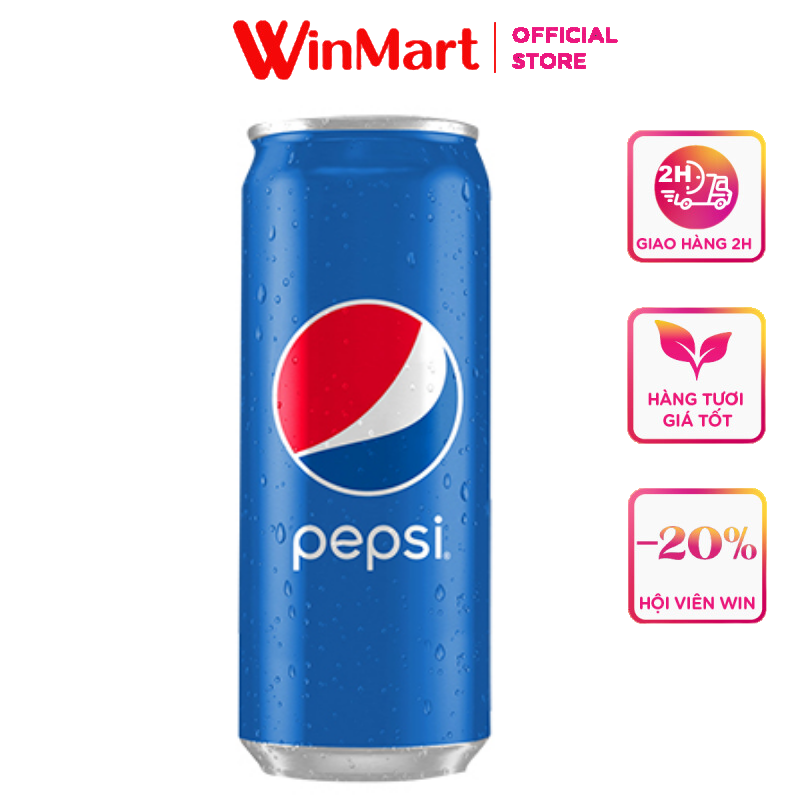 [Siêu thị WinMart] - Nước giải khát có gas Pepsi Cola lon 330ml