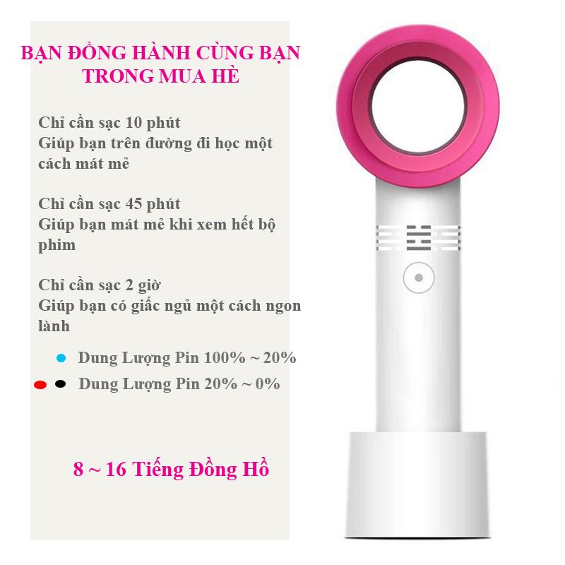 Quạt cầm tay mini không cánh có đế chống