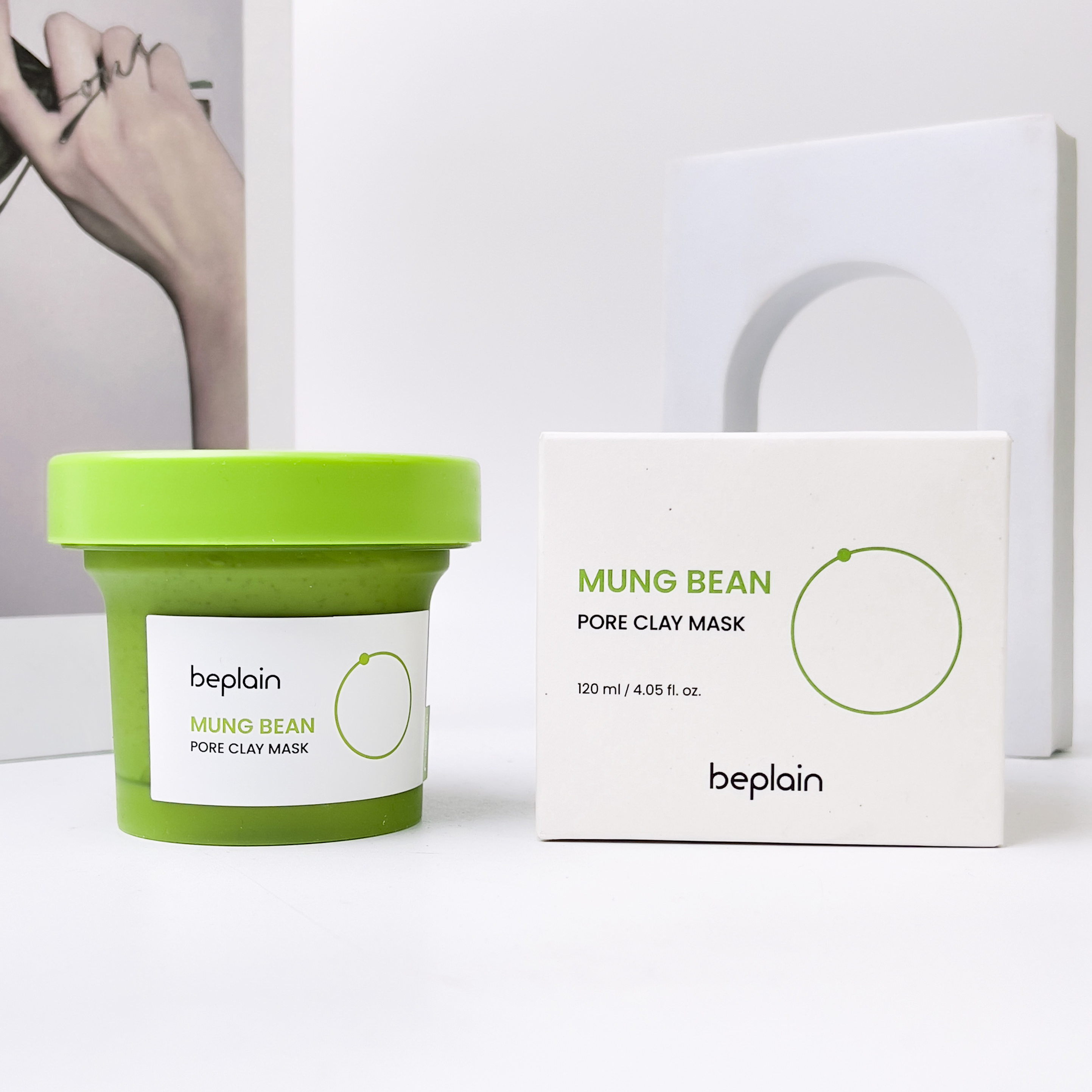 Mặt Nạ Đất Sét Beplain Đậu Xanh Kiềm Dầu, Giảm Mụn, Dưỡng Sáng Beplain Mung Bean Pore Clay Mask 120g Duduhouse