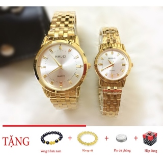 Đồng hồ cặp đôi Nam Nữ Halei Gold dây thép sang trọng cho cặp đôi thumbnail